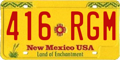 NM license plate 416RGM