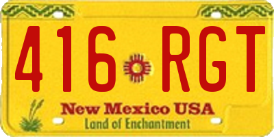 NM license plate 416RGT