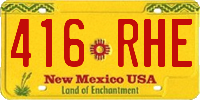 NM license plate 416RHE