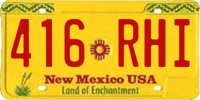 NM license plate 416RHI