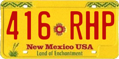 NM license plate 416RHP