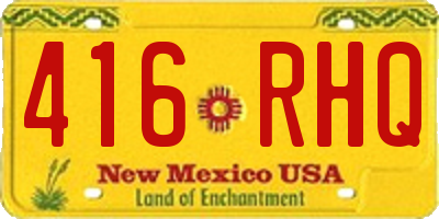 NM license plate 416RHQ