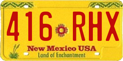 NM license plate 416RHX