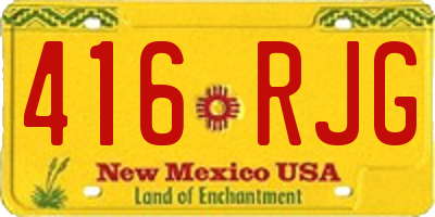 NM license plate 416RJG