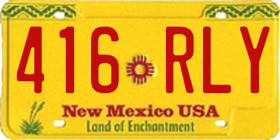 NM license plate 416RLY
