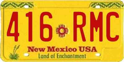 NM license plate 416RMC