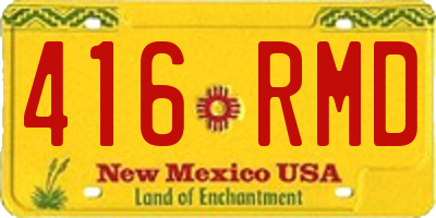NM license plate 416RMD