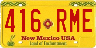 NM license plate 416RME