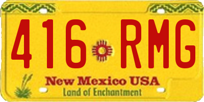 NM license plate 416RMG