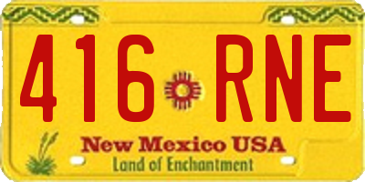 NM license plate 416RNE