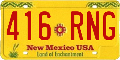NM license plate 416RNG