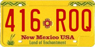 NM license plate 416ROQ