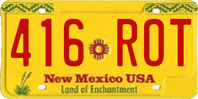 NM license plate 416ROT
