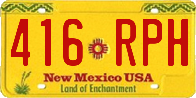 NM license plate 416RPH