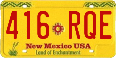 NM license plate 416RQE