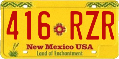 NM license plate 416RZR