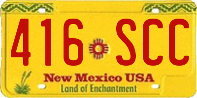 NM license plate 416SCC