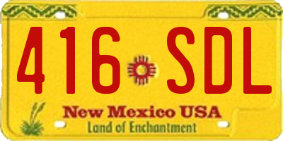 NM license plate 416SDL