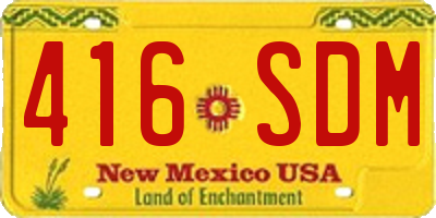 NM license plate 416SDM