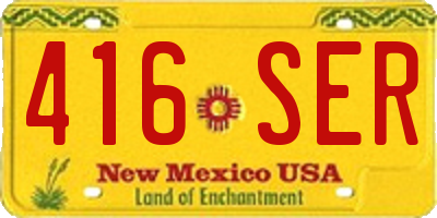 NM license plate 416SER