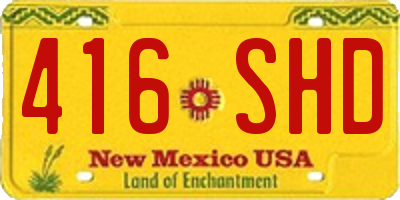 NM license plate 416SHD