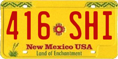 NM license plate 416SHI