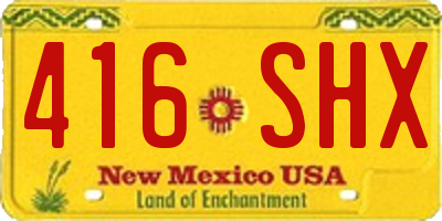 NM license plate 416SHX