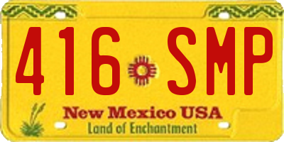 NM license plate 416SMP