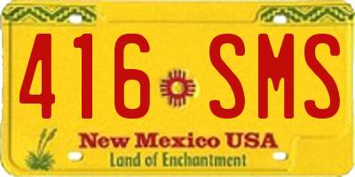 NM license plate 416SMS
