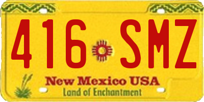 NM license plate 416SMZ