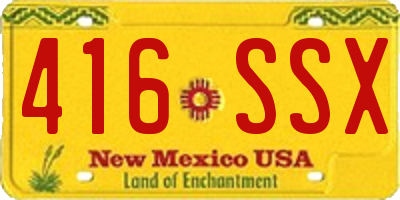 NM license plate 416SSX
