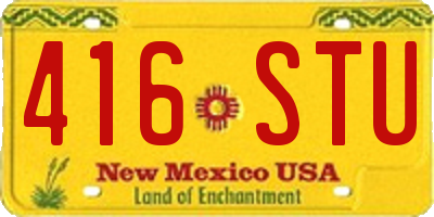 NM license plate 416STU