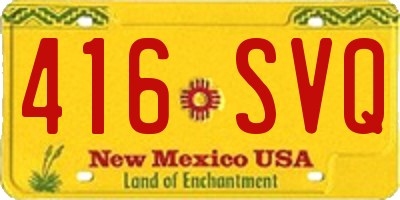 NM license plate 416SVQ
