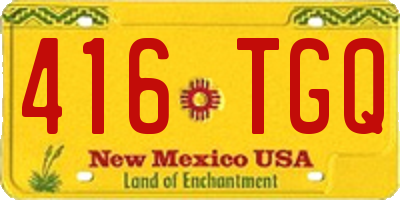 NM license plate 416TGQ
