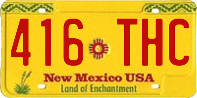 NM license plate 416THC