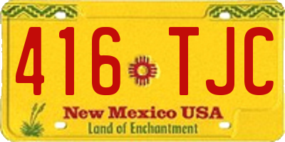 NM license plate 416TJC