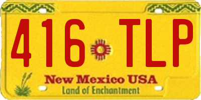 NM license plate 416TLP