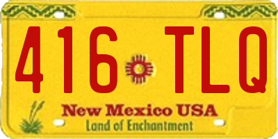 NM license plate 416TLQ