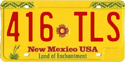 NM license plate 416TLS