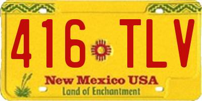 NM license plate 416TLV