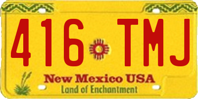 NM license plate 416TMJ