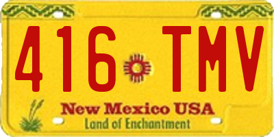 NM license plate 416TMV