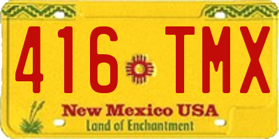 NM license plate 416TMX