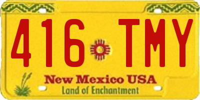 NM license plate 416TMY