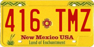 NM license plate 416TMZ