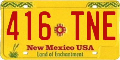 NM license plate 416TNE