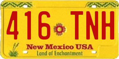 NM license plate 416TNH
