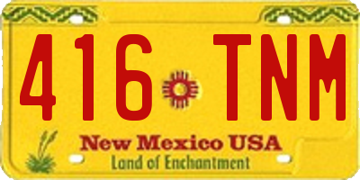 NM license plate 416TNM
