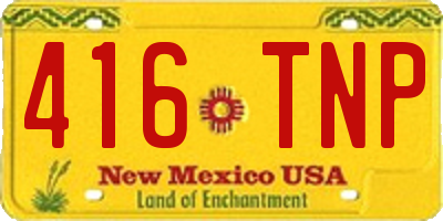 NM license plate 416TNP