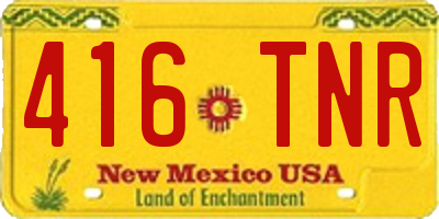 NM license plate 416TNR